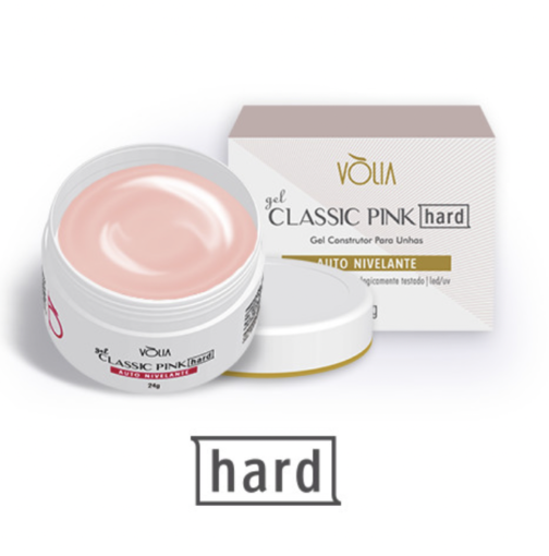 Gel para Unha Classic Pink Hard Volia